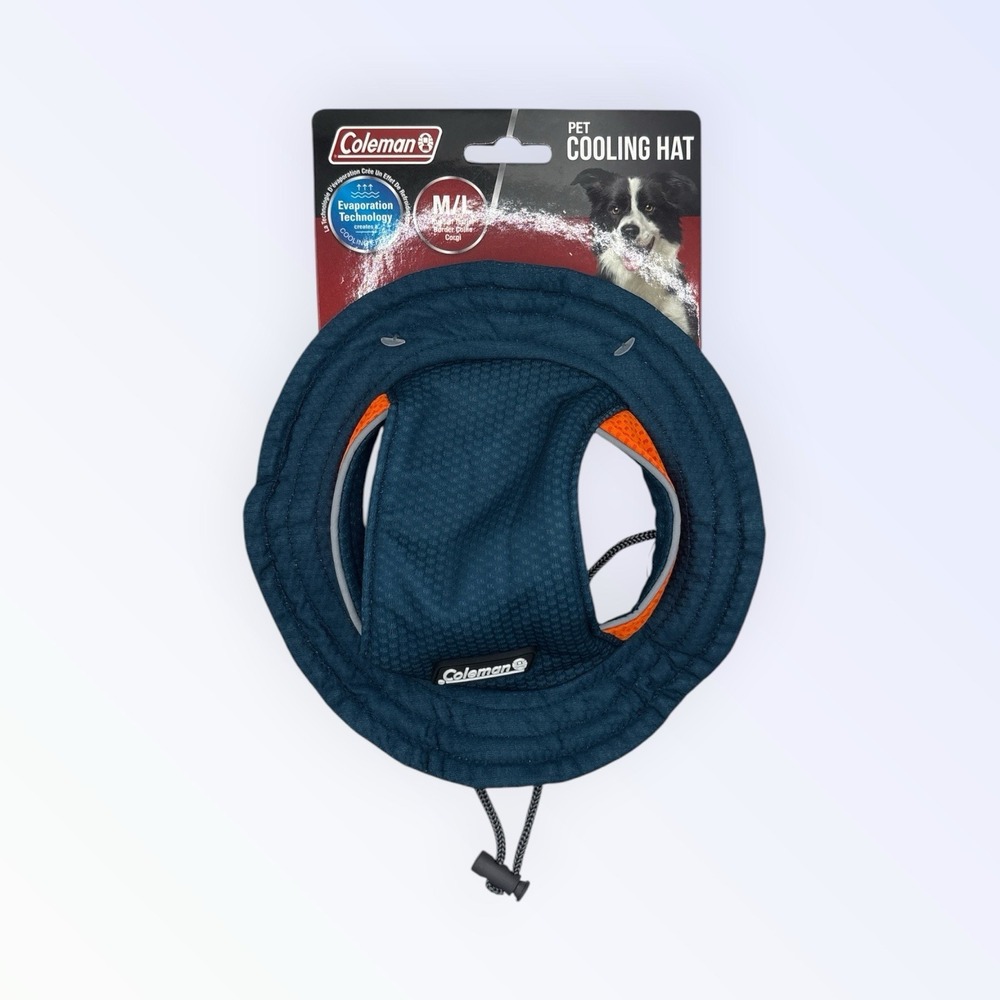 Coleman Dog Cooling Bucket Hat Evaporative Cooling Medium/Large Sun Hat NAVY